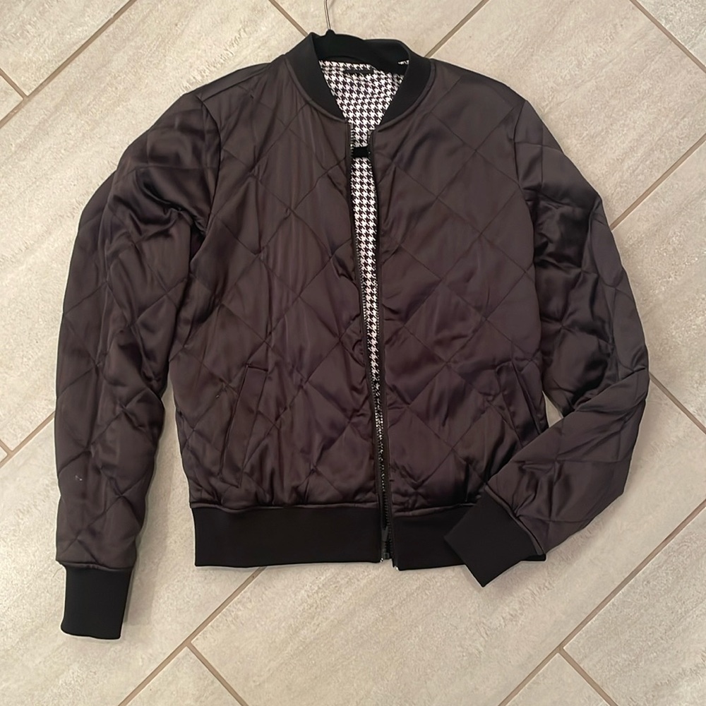 Like New Blanc Noir Reversible Bomber Jacket